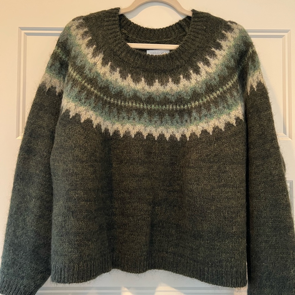 TOAST Fairisle Green Yoke Patterned Sweater - Picture 2 of 8
